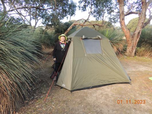 New Tent with Marlene